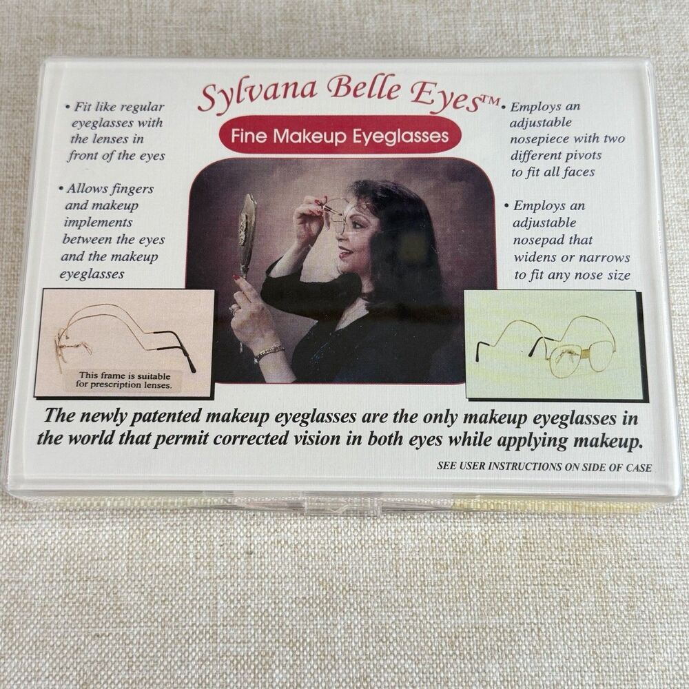 Sylvana Belle Eyes Makeup Eyeglasses +2.00 Vintage 2001 Original Case Rare